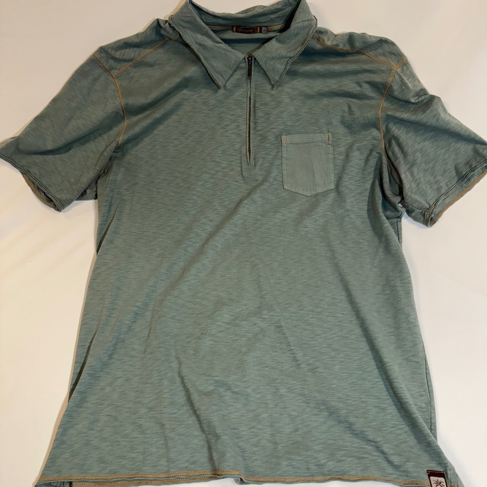 Agave Lux Classic Cut Zip Polo Shirt